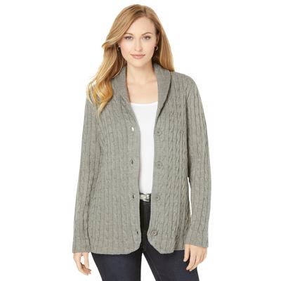 Plus Size Women's Cable Blazer Sweater by Jessica ...