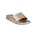 Women's Embossed Pool Slide Sandal by GaaHuu in Gold (Size M(7/8))