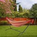 EasingRoom Outdoor Swing Chair Double Hammock Steel Stand Camping Bed Includes Portable Carrying Case