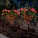 2pc Artificial Pink Little Daisy Light Outdoor Outdoor Solar Garden Stake Lights Multi-Color LED Waterproof Landscape Light for Patio Yard Decoration