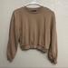 Zara Tops | Brown Zara Youth Size M Crop Top Crew Sweatshirt Size M | Color: Brown | Size: Mj