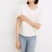 Madewell Tops | Madewell Textured Stripe Boxy Crop Top An440 | Color: Cream | Size: Various