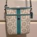 Coach Bags | Coach Signature Print Crossbody Bag | Color: Blue/Cream | Size: Os