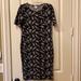 Lularoe Dresses | Lularoe Feather Julia | Color: Black/Gray | Size: M