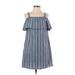 J.Crew Casual Dress - Shift Square Sleeveless: Blue Print Dresses - Women's Size X-Small