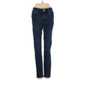 Paige Jeans - Low Rise Skinny Leg Denim: Blue Bottoms - Women's Size 25 - Dark Wash