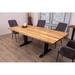 The Table Company Dining Table Wood/Metal in Black/Brown/Gray | 30 H x 72 W x 38 D in | Wayfair BA-72-38-2-TK-NT-PL-DR-SD-LE-RT-ML18G