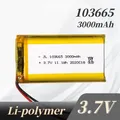 Batterie Lithium polymère 103665 3.7V 3000mAh Jst PH 2.0mm 2 broches modèle pelleteuse Drone