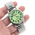 Montre ronde décontractée pour hommes et femmes montre-bracelet simple bande élastique robe à