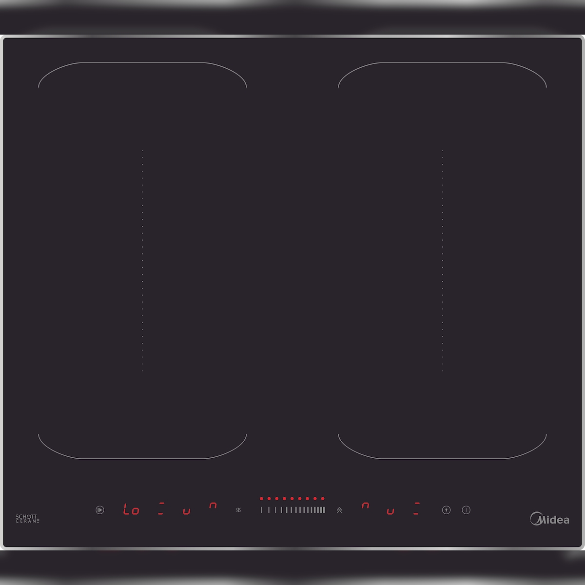 Midea Induktionskochfeld KI600IX 60 cm mit 2 Kochzonen mit FlexZone schwarz Image