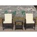 Winston Porter Kaeto 3 Piece Rattan Seating Group w/ Cushions Synthetic Wicker/All - Weather Wicker/Wicker/Rattan in Brown | Outdoor Furniture | Wayfair