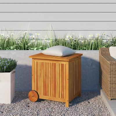 Vidaxl - Gartentruhe mit Rollen 60x50x58 cm Massivholz Akazie