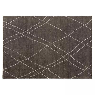 Tapis rectangulaire motif berbère gris anthracite 120 x 170 cm