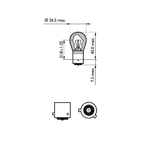 PHILIPS LongLife EcoVision Glühlampe, Blinkleuchte,Glühlampe 12V für SKODA MITSUBISHI VW DACIA YAMAHA PEUGEOT SEAT LAND ROVER (SVW) AUDI BAIC MERCEDES