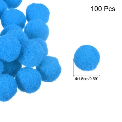 Pom Felt Balls Fabric 1.5cm 15mm for Crafts Project DIY, 100 Pcs