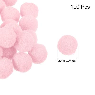 Pom Felt Balls Fabric 1.5cm 15mm for Crafts Project DIY, 100 Pcs