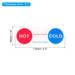 Self Stick Hot/Cold Water Labels, Acrylic Waterproof Adhesive Stickers Sign for Faucet Sink - Red/Blue