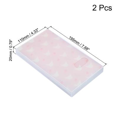 Plastic Business Card Holders Portable Card Binder Book Light Pink - Light Pink - 2 Pack