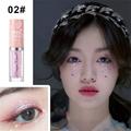 Fofosbeauty 1 Color Liquid Glitter Eyeshadow Eyeliner Shimmer Metallic Long Wearing 2# Pink Broken Diamond