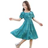 Eashery Black Toddler Dress Girls Dress Blue Unicorn Short Sleeve Casual Dress Blue 9-10 Years
