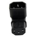 IEC Male C14 to Up Right Angled IEC Female C13 Extension Adapter