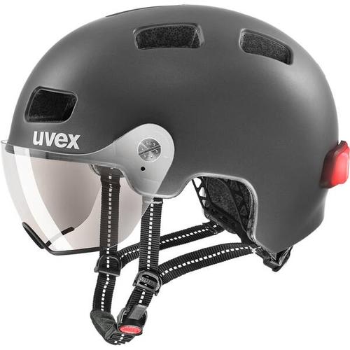 UVEX Herren Helm uvex rush visor, Größe 58 in Schwarz