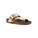 Women's Harley Sandal by White Mountain in Antique Gold Leather (Size 9 M)