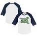 Youth Tiny Turnip White/Navy Washington Nationals Lucky Charm 3/4-Sleeve Raglan T-Shirt