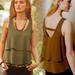 Anthropologie Tops | Bundle 2/$10 Anthropologie Tiered Midi Tank Olive Green W/ Crochet Accent | Color: Green | Size: 0