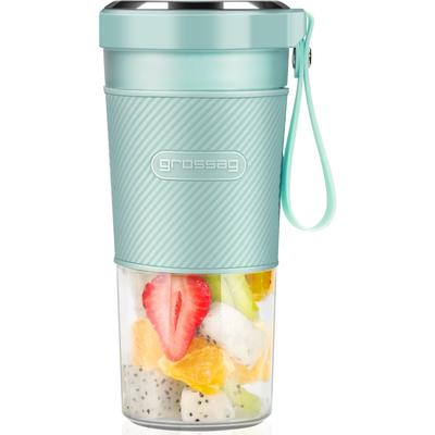 GROSSAG Akku-Smoothie-Maker "to-go Türkis - MX 10.05 1379" Zerkleinerer blau (türkis/transparent)