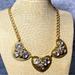 J. Crew Jewelry | J. Crew Gold Tone Bib Statement Necklace With Clear Rhinestone Details | Color: Gold | Size: Os