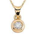 Orphelia Damen-Anhänger 750 Gelbgold Diamant (0.2 ct) weiß Rundschliff - HD-4082