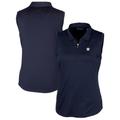 Women's Cutter & Buck Navy Houston Astros Americana Logo DryTec Forge Stretch Sleeveless Polo