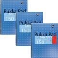 Pukka Pad metallfarbener Schreibblock Easy-riter, DIN A4, 80 g/m², 3 Stück