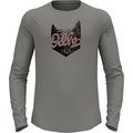 Odlo Herren Langarm Shirt mit Logo Print ASCENT PERFORMANCE WOOL 130 GRAMM, grey melange, XL