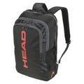 HEAD Base Backpack Tennis Backpack, Black/Orange, 17L