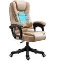 OZCULT Arm Chair Executive Office Chair Executive Computer Desk Chair Bonded Leather Latex Pad, Lumbar Support Padded Armrest Ergonomic Task Managerial Chair for Office, Gaming (Color : Khaki)