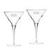 Minot State Beavers 10oz. Two-Piece Luigi Bormioli Titanium Martini Glass Set