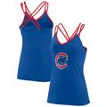 Women's Fanatics Branded Royal Chicago Cubs Barrel It Up Cross Back V-Neck Tank Top