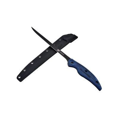 Cuda Knives Cuda 9 in Professioanl Fillet Fixed Blade Knife 9in Standard Edge Black 18127