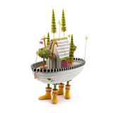 MacKenzie-Childs Patience Brewster Noah's Ark Resin, Sisal in Green/White/Yellow | 19 H x 9 W x 14 D in | Wayfair 08-41102