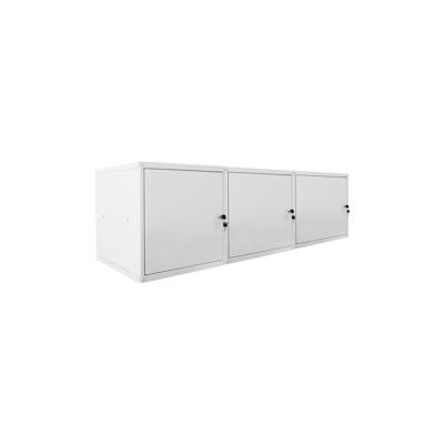 PROREGAL Mega Deal 3x Schließfachwürfel Cubic XL, HxBxT 45x45x45cm, Grau, Spind Spindschrank Schließfachschrank Schließf