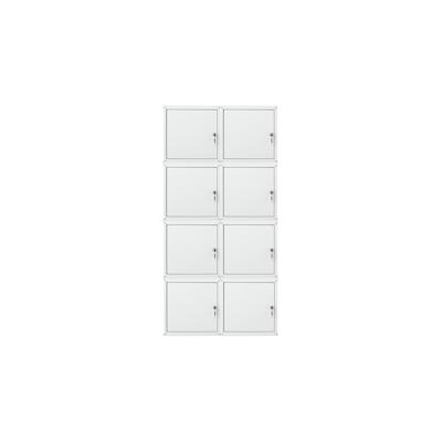 PROREGAL Mega Deal 8x Schließfachwürfel Cubic, HxBxT 35x35x35cm, Grau, Spind Spindschrank Schließfachschrank Schließfach