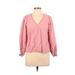 Old Navy Long Sleeve Henley Shirt: Pink Tops - Women's Size Medium