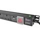 kenable Power Distribution Unit PDU 12 Way Surge Protected VERTICAL Rack Mount [12 Way Vertical SURGED]