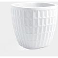 Vaso quadrato in resina 'Tyle' 40 cm. Bianco