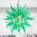 Longree Luxury Chandeliers Modern Hand Blown Glass Art Chandelier Ceiling Light Hanging Pendant Light Fixture Decoration for Bedroom Indoor Lighting living room Lobby Stairwell Hotel Kitchen Island