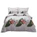 6 Piece Duvet Cover Set w. Fitted Sheet - Peacock Luxury Bedding - Multi-color