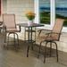 Aoxun Outdoor Metal Bar Height Swivel Bistro Set