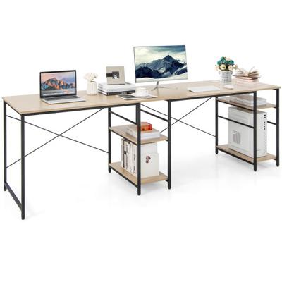 Costway L Shaped Computer Desk with 4 Storage Shel...
